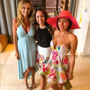 Light blue high/low dress